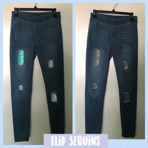 JUSTICE Flip Sequin Jeggings